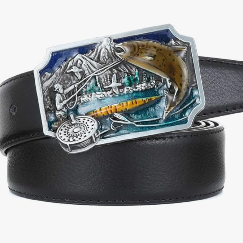✨Western Fisherman Cowboy Belt Buckle – Vintage Buckle Only, No Belt Included✨ - Picture 2 of 6